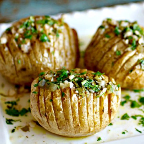 Chimichurri Hasselback Potatoes
