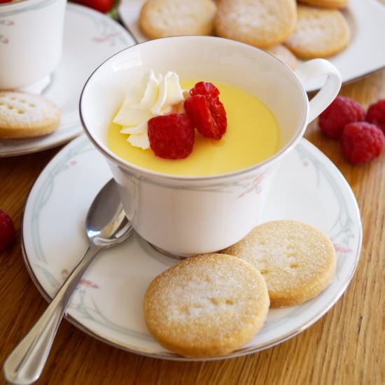 Lemon Posset with Shortbread