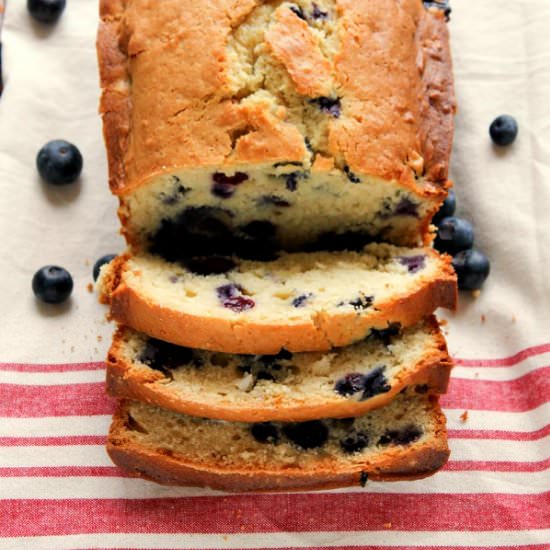 Blueberry Coconut Pound Cake