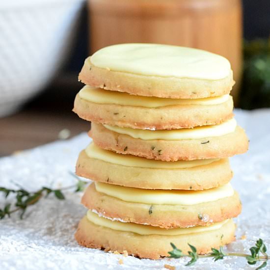 Lemon Thyme Shortbread Cookies