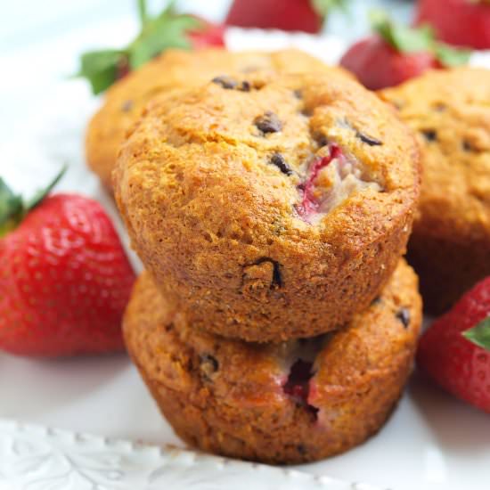 Strawberry Chocolate Chip Muffins