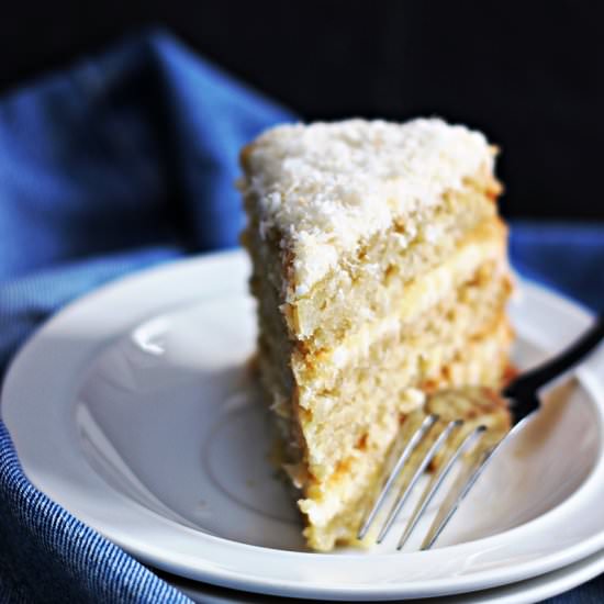 Toasted Coconut Buttercream Cake