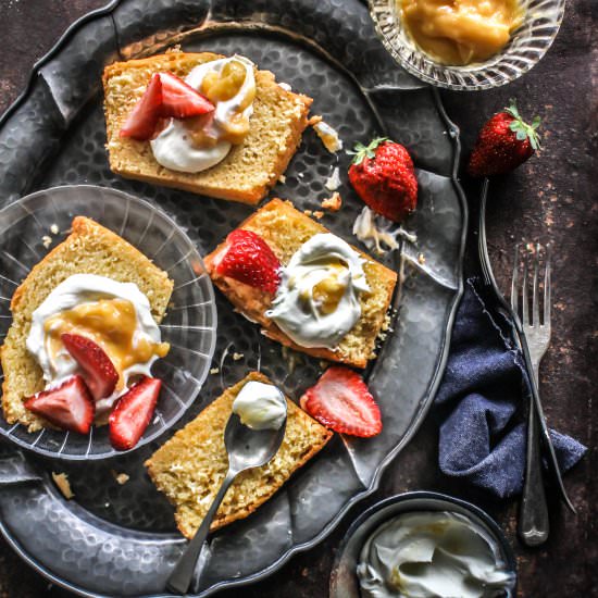 Orange Loaf with Pineapple Curd
