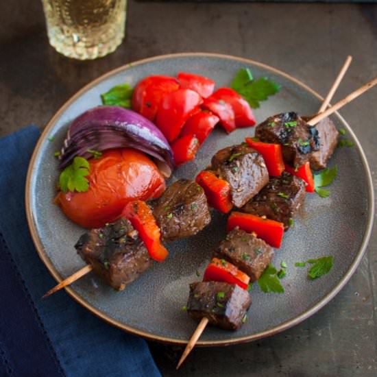 Kebabs with Pomegranate Glaze