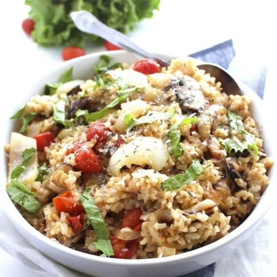 Rice with Mushrooms & Tomatoes