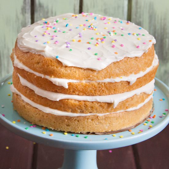Vegan Lemon “Cream” Cake