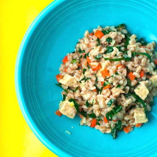 Farro Risotto with Tempeh