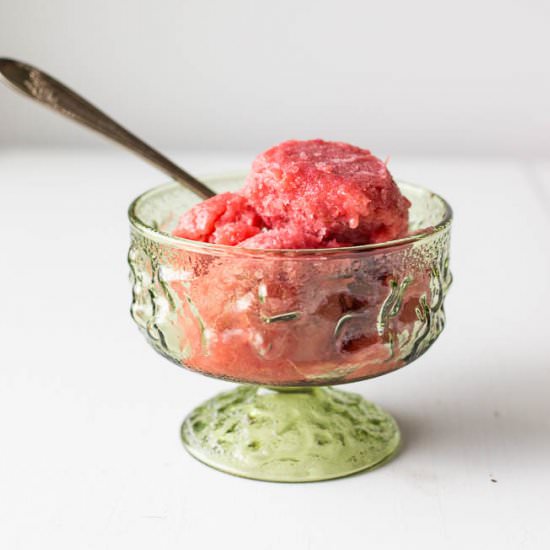 Strawberry Rhubarb Sorbet