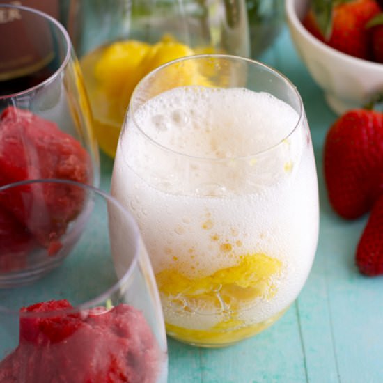 Sorbet and Sparkling Wine Floats