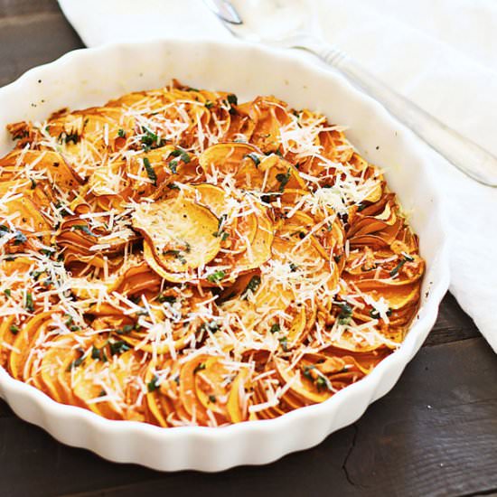Sweet Potato Bake with Sage Butter