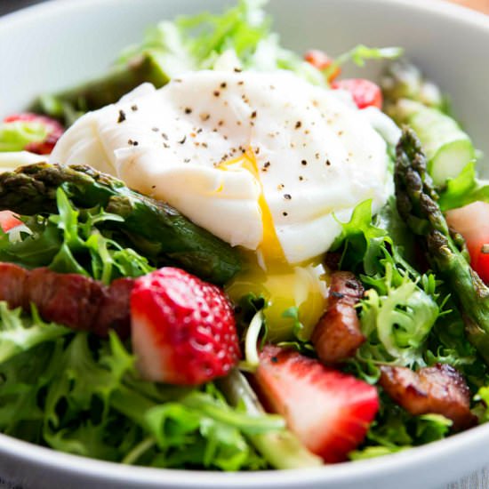 Asparagus, Bacon, Strawberry Salad