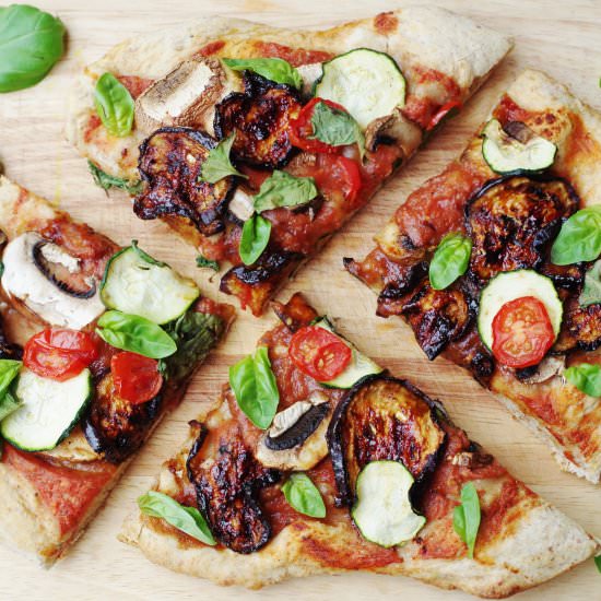 BBQ Aubergine Pizza