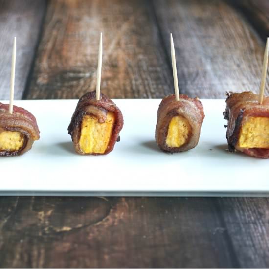 Bacon Wrapped Sweet Potato Bites