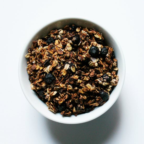 Blueberry Vanilla Flax Granola