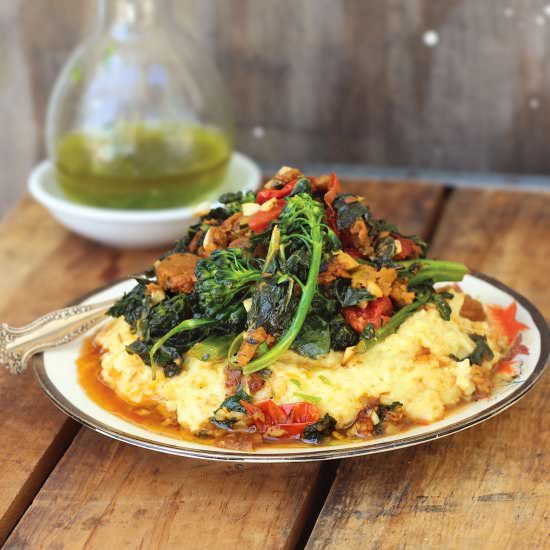Vegan Polenta and Sautéed Kale