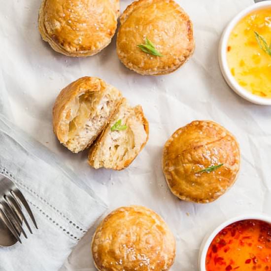 Crab Rangoon Mini Pastry Puffs
