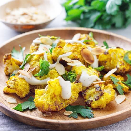 Cauliflower with Tahini and Almonds