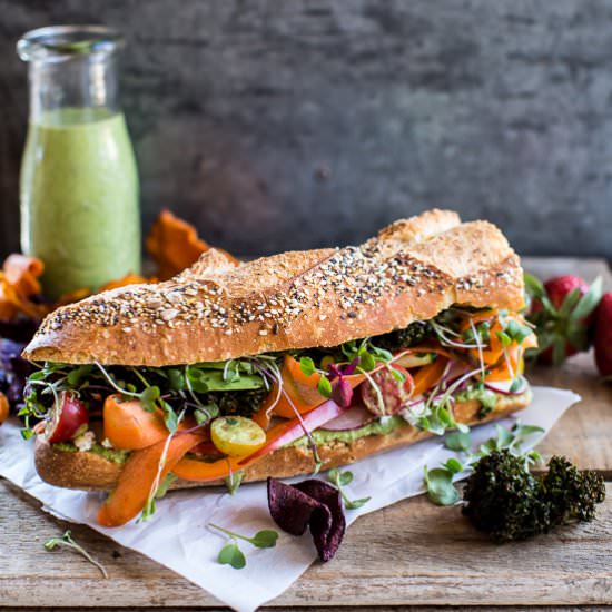 California Rainbow Veggie Sub