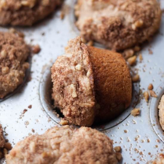 Pear Walnut Streusel Muffins
