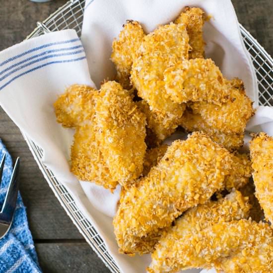 Crispy Cheddar Chicken Fingers
