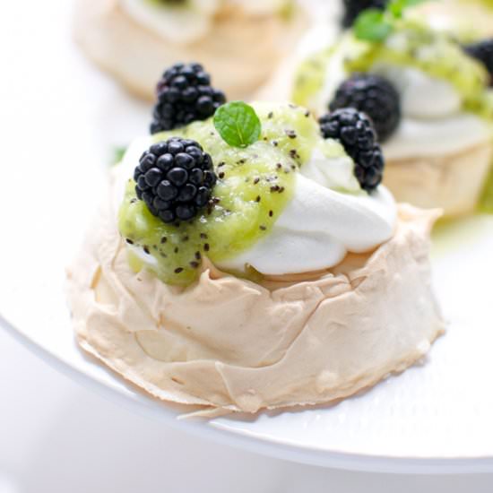 Blackberry Kiwi Mini Pavlova