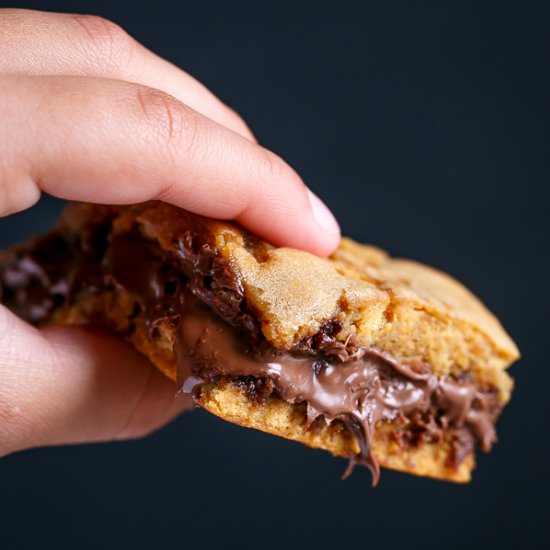 Nutella Salted Caramel Blondies