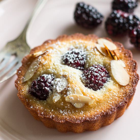 Almond Blackberry Financiers