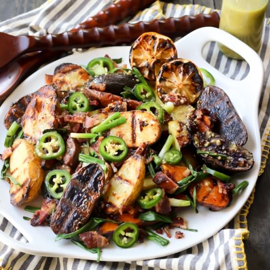 Tricolor Grilled Potato Salad