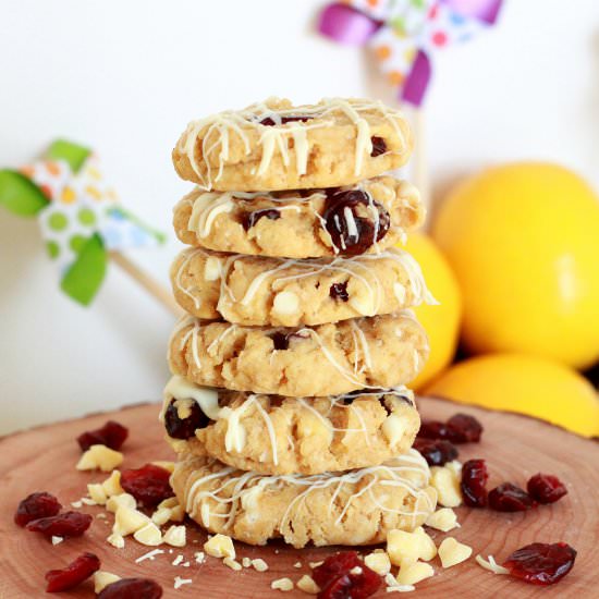 Healthy Lemon Cranberry Cookies