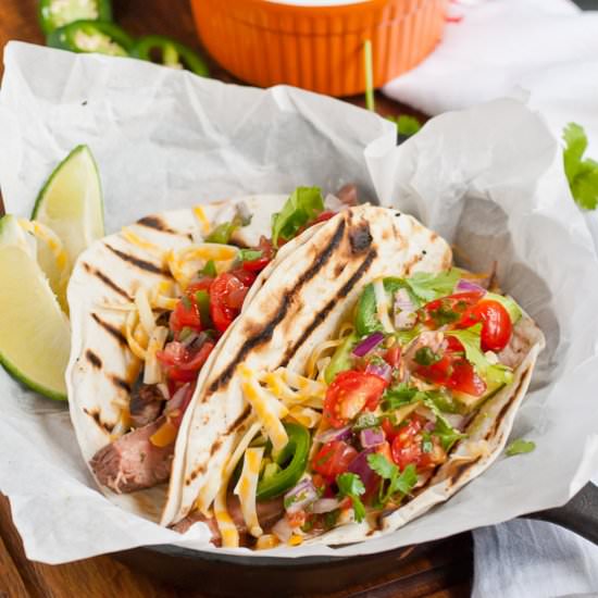 Grilled Flank Steak Tacos
