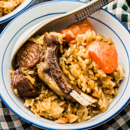 Uyghur Lamb Pilaf (Polo, 羊肉抓饭)