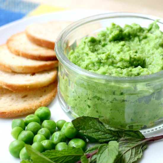 Fresh Vegan Mint Pea Pesto