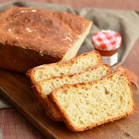 No Knead Wheat Loaf