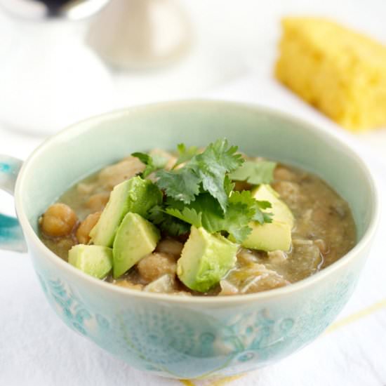 Crock Pot White Bean Chicken Chili
