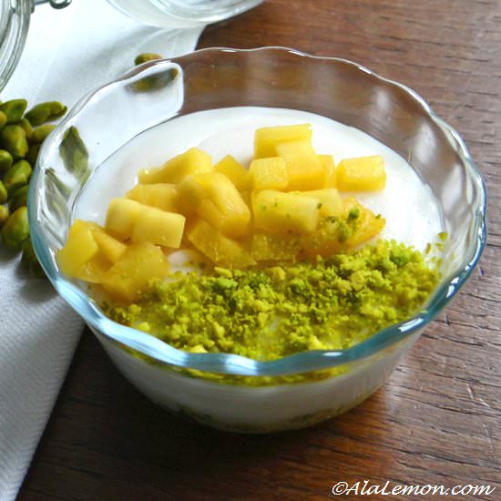 Mango and Pistachio Muhallebi
