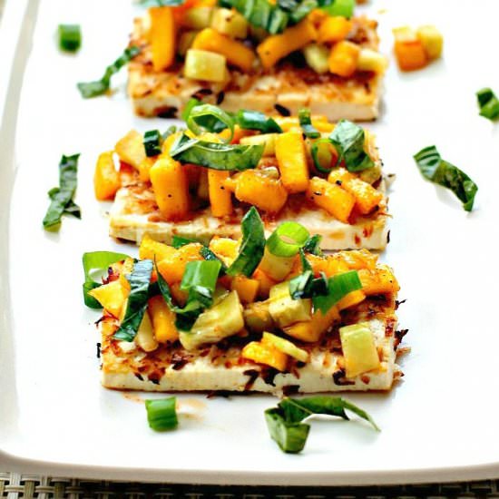 Coconut Crusted Tofu with Topping