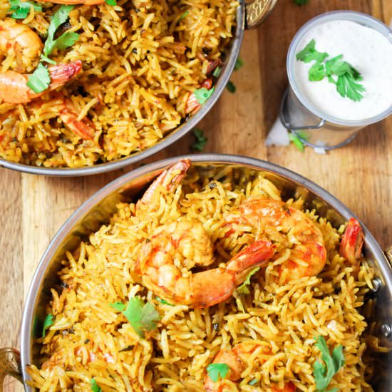 Rice Cooker Shrimp Biryani