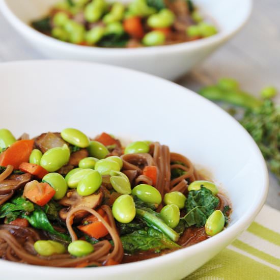 Soba Noodle Bowl with Edamame