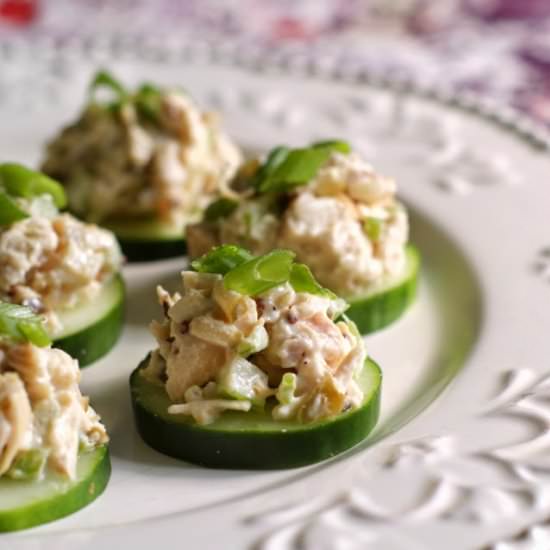 Chicken Salad Cucumber Rounds