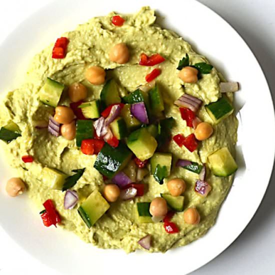 Avocado Hummus w/ Salsa