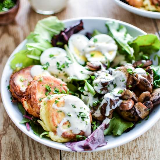 Fried Ricotta Cheese Salad