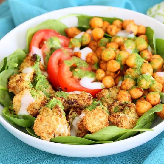 Moroccan Chickpea Cauliflower Bowl