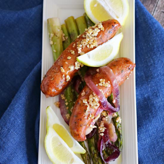 Garlic Sausage & Asparagus