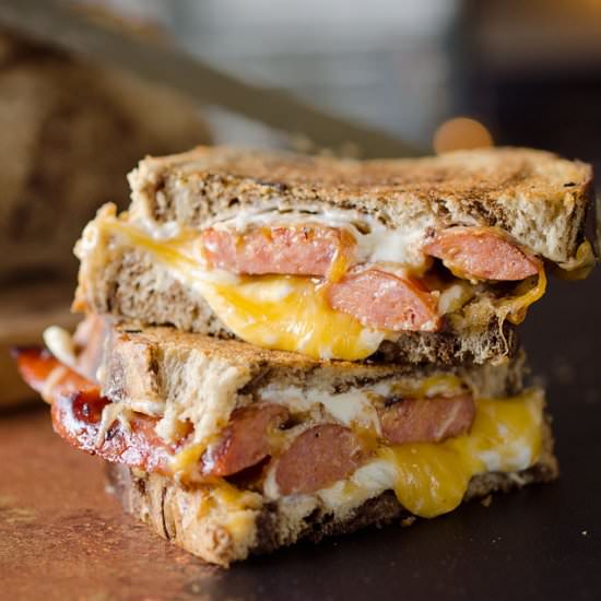 Smoked Sausage Grilled Cheese