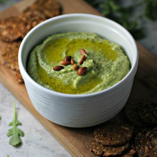 Avocado & Arugula White Bean Hummus