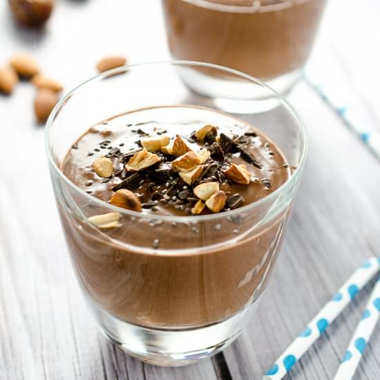 Chocolate Almond Chia Seed Smoothie