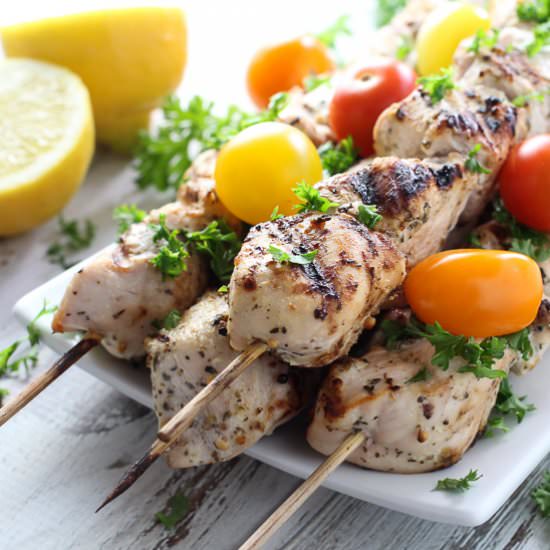 Yogurt Marinated Chicken Kebabs