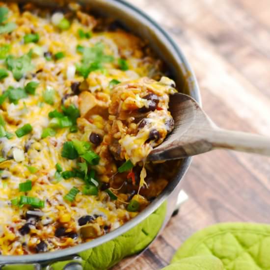Chicken Enchilada Skillet (one pot)