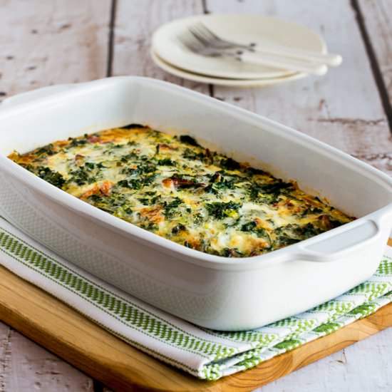 Kale, Bacon, and Cheese Casserole