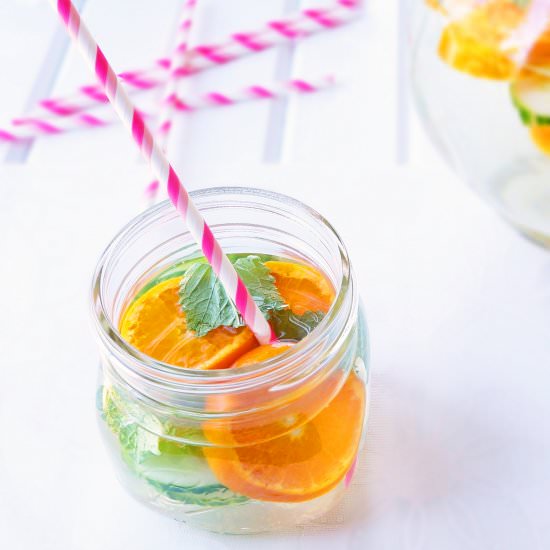 Citrus, Cucumber & Mint Water
